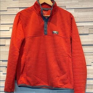 L.L. Bean Men's Vibrant Orange Airlight Pullover Jacket, Size M, NWOT